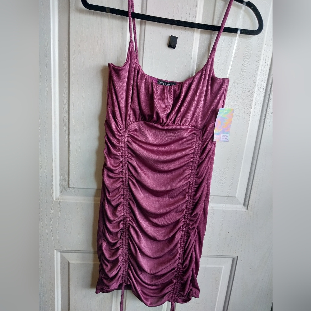 Purple Spaghetti Strap Dress